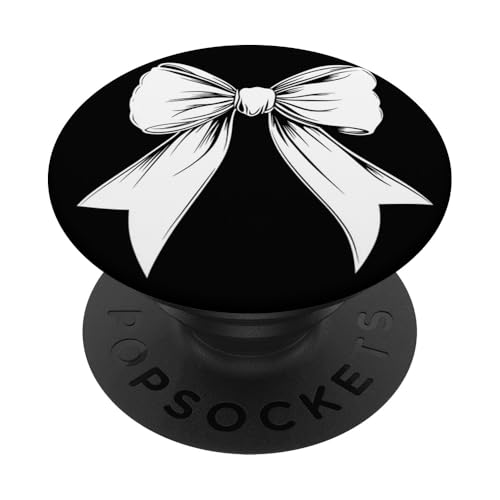 Girly | Schleife in Aquarell | Ästhetische schwarz-weiße Schleife PopSockets Klebender PopGrip Girly | Schleife in Aquarell | Ästhetische schwarz-weiße Schleife PopSockets Klebender PopGrip von black and white bow theme