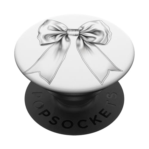 Girly | Schleife in Aquarell | Ästhetische schwarz-weiße Schleife PopSockets Klebender PopGrip Girly | Schleife in Aquarell | Ästhetische schwarz-weiße Schleife PopSockets Klebender PopGrip von black and white bow theme