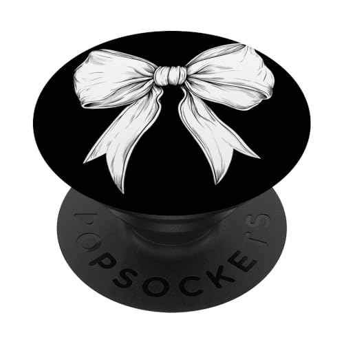 Girly | Schleife in Aquarell | Ästhetische schwarz-weiße Schleife PopSockets Klebender PopGrip Girly | Schleife in Aquarell | Ästhetische schwarz-weiße Schleife PopSockets Klebender PopGrip von black and white bow theme