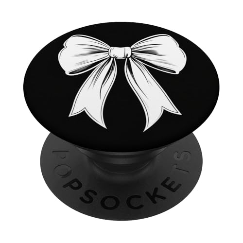Girly | Schleife in Aquarell | Ästhetische schwarz-weiße Schleife PopSockets Klebender PopGrip Girly | Schleife in Aquarell | Ästhetische schwarz-weiße Schleife PopSockets Klebender PopGrip von black and white bow theme
