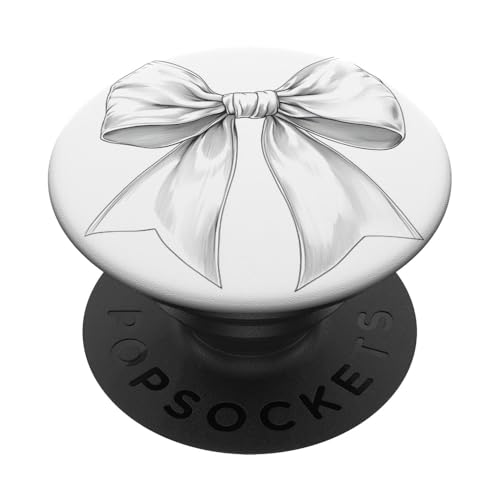 Girly | Schleife in Aquarell | Ästhetische schwarz-weiße Schleife PopSockets Klebender PopGrip Girly | Schleife in Aquarell | Ästhetische schwarz-weiße Schleife PopSockets Klebender PopGrip von black and white bow theme