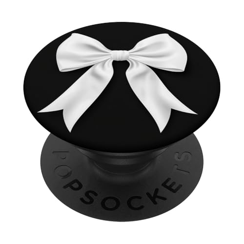 Girly | Schleife in Aquarell | Ästhetische schwarz-weiße Schleife PopSockets Klebender PopGrip Girly | Schleife in Aquarell | Ästhetische schwarz-weiße Schleife PopSockets Klebender PopGrip von black and white bow theme