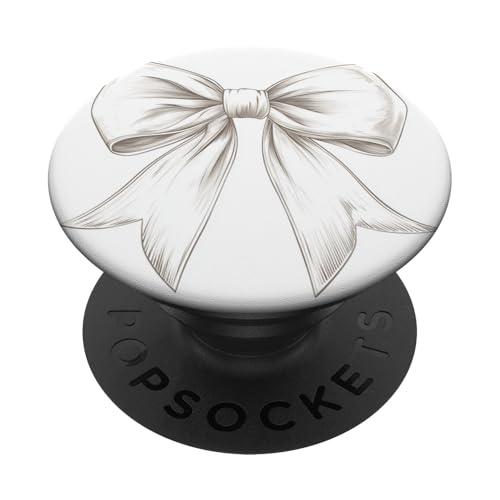 Girly | Schleife in Aquarell | Ästhetische schwarz-weiße Schleife PopSockets Klebender PopGrip Girly | Schleife in Aquarell | Ästhetische schwarz-weiße Schleife PopSockets Klebender PopGrip von black and white bow theme