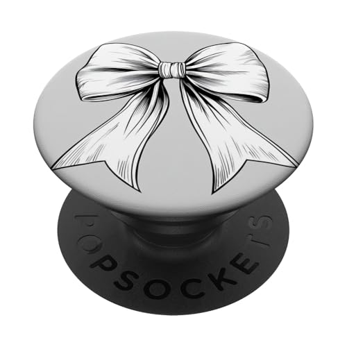 Girly | Schleife in Aquarell | Ästhetische schwarz-weiße Schleife PopSockets Klebender PopGrip Girly | Schleife in Aquarell | Ästhetische schwarz-weiße Schleife PopSockets Klebender PopGrip von black and white bow theme