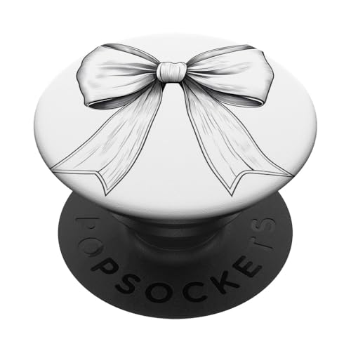 Girly | Schleife in Aquarell | Ästhetische schwarz-weiße Schleife PopSockets Klebender PopGrip Girly | Schleife in Aquarell | Ästhetische schwarz-weiße Schleife PopSockets Klebender PopGrip von black and white bow theme