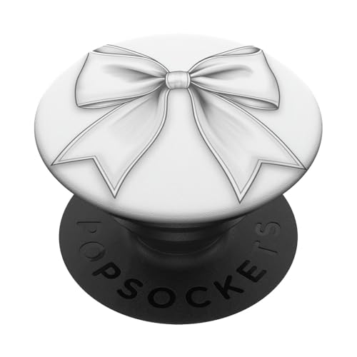 Girly | Schleife in Aquarell | Ästhetische schwarz-weiße Schleife PopSockets Klebender PopGrip Girly | Schleife in Aquarell | Ästhetische schwarz-weiße Schleife PopSockets Klebender PopGrip von black and white bow theme