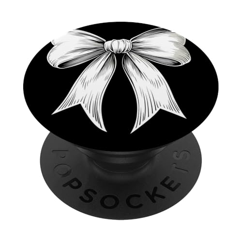Girly | Schleife in Aquarell | Ästhetische schwarz-weiße Schleife PopSockets Klebender PopGrip Girly | Schleife in Aquarell | Ästhetische schwarz-weiße Schleife PopSockets Klebender PopGrip von black and white bow theme