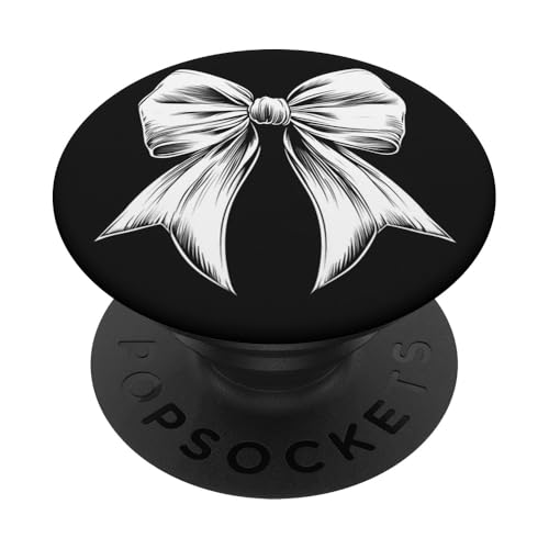 Girly | Schleife in Aquarell | Ästhetische schwarz-weiße Schleife PopSockets Klebender PopGrip Girly | Schleife in Aquarell | Ästhetische schwarz-weiße Schleife PopSockets Klebender PopGrip von black and white bow theme