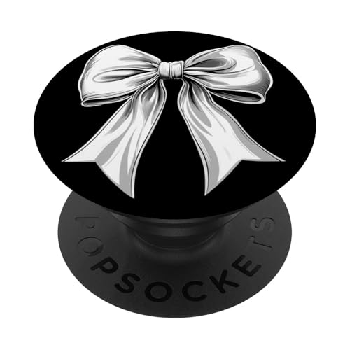 Girly | Schleife in Aquarell | Ästhetische schwarz-weiße Schleife PopSockets Klebender PopGrip Girly | Schleife in Aquarell | Ästhetische schwarz-weiße Schleife PopSockets Klebender PopGrip von black and white bow theme