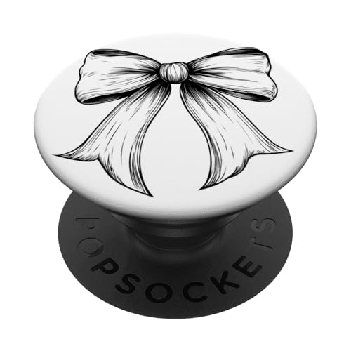 Girly | Schleife in Aquarell | Ästhetische schwarz-weiße Schleife PopSockets Klebender PopGrip Girly | Schleife in Aquarell | Ästhetische schwarz-weiße Schleife PopSockets Klebender PopGrip von black and white bow theme