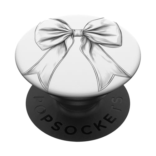 Girly | Schleife in Aquarell | Ästhetische schwarz-weiße Schleife PopSockets Klebender PopGrip Girly | Schleife in Aquarell | Ästhetische schwarz-weiße Schleife PopSockets Klebender PopGrip von black and white bow theme