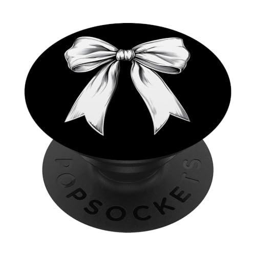 Girly | Schleife in Aquarell | Ästhetische schwarz-weiße Schleife PopSockets Klebender PopGrip Girly | Schleife in Aquarell | Ästhetische schwarz-weiße Schleife PopSockets Klebender PopGrip von black and white bow theme