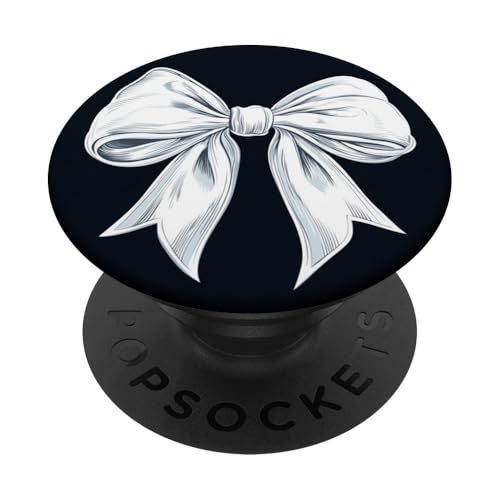 Girly | Schleife in Aquarell | Ästhetische schwarz-weiße Schleife PopSockets Klebender PopGrip Girly | Schleife in Aquarell | Ästhetische schwarz-weiße Schleife PopSockets Klebender PopGrip von black and white bow theme