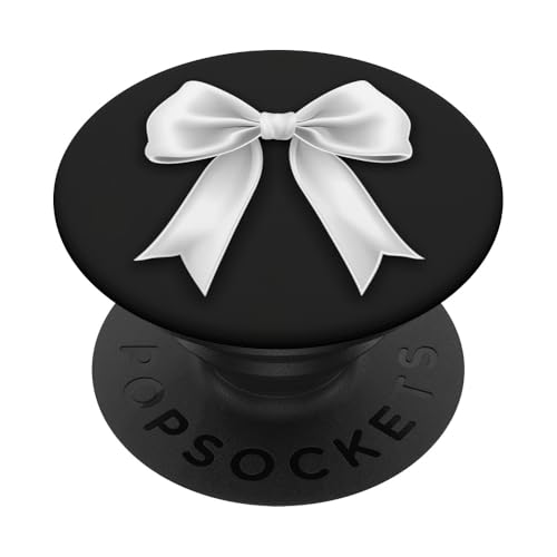 Girly | Schleife in Aquarell | Ästhetische schwarz-weiße Schleife PopSockets Klebender PopGrip Girly | Schleife in Aquarell | Ästhetische schwarz-weiße Schleife PopSockets Klebender PopGrip von black and white bow theme