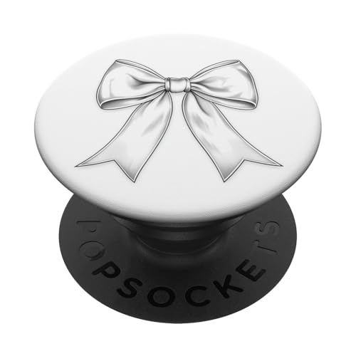 Girly | Schleife in Aquarell | Ästhetische schwarz-weiße Schleife PopSockets Klebender PopGrip Girly | Schleife in Aquarell | Ästhetische schwarz-weiße Schleife PopSockets Klebender PopGrip von black and white bow theme