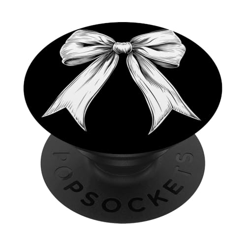 Girly | Schleife in Aquarell | Ästhetische schwarz-weiße Schleife PopSockets Klebender PopGrip Girly | Schleife in Aquarell | Ästhetische schwarz-weiße Schleife PopSockets Klebender PopGrip von black and white bow theme