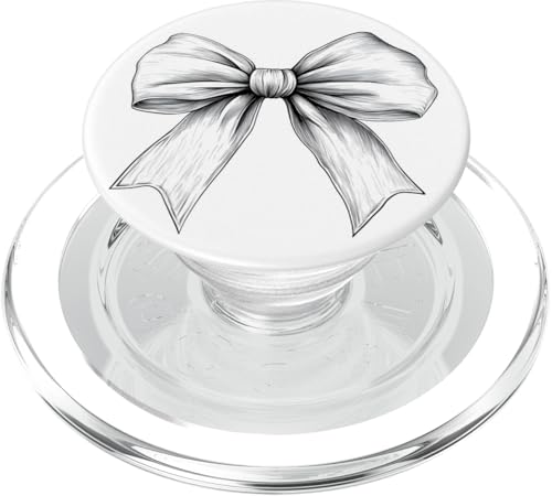 Girly | Schleife in Aquarell | Ästhetische schwarz-weiße Schleife PopSockets PopGrip für MagSafe Girly | Schleife in Aquarell | Ästhetische schwarz-weiße Schleife PopSockets PopGrip für MagSafe von black and white bow theme