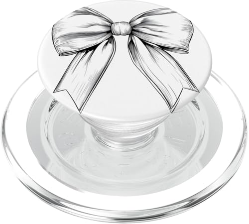 Girly | Schleife in Aquarell | Ästhetische schwarz-weiße Schleife PopSockets PopGrip für MagSafe Girly | Schleife in Aquarell | Ästhetische schwarz-weiße Schleife PopSockets PopGrip für MagSafe von black and white bow theme