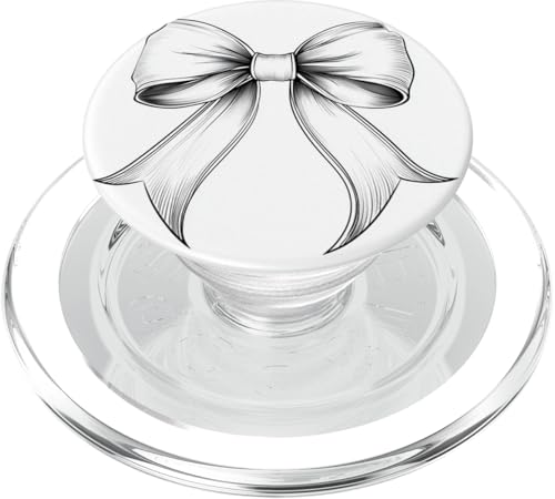 Girly | Schleife in Aquarell | Ästhetische schwarz-weiße Schleife PopSockets PopGrip für MagSafe Girly | Schleife in Aquarell | Ästhetische schwarz-weiße Schleife PopSockets PopGrip für MagSafe von black and white bow theme