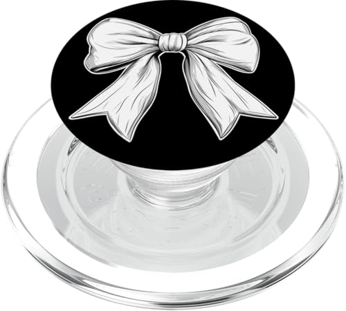 Girly | Schleife in Aquarell | Ästhetische schwarz-weiße Schleife PopSockets PopGrip für MagSafe Girly | Schleife in Aquarell | Ästhetische schwarz-weiße Schleife PopSockets PopGrip für MagSafe von black and white bow theme