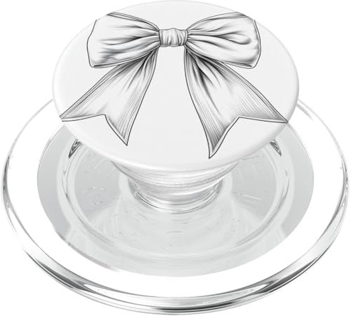Girly | Schleife in Aquarell | Ästhetische schwarz-weiße Schleife PopSockets PopGrip für MagSafe Girly | Schleife in Aquarell | Ästhetische schwarz-weiße Schleife PopSockets PopGrip für MagSafe von black and white bow theme