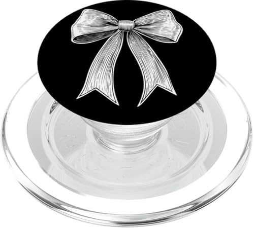 Girly | Schleife in Aquarell | Ästhetische schwarz-weiße Schleife PopSockets PopGrip für MagSafe Girly | Schleife in Aquarell | Ästhetische schwarz-weiße Schleife PopSockets PopGrip für MagSafe von black and white bow theme