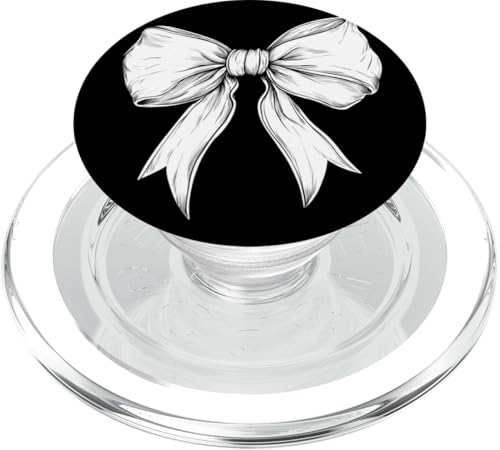 Girly | Schleife in Aquarell | Ästhetische schwarz-weiße Schleife PopSockets PopGrip für MagSafe Girly | Schleife in Aquarell | Ästhetische schwarz-weiße Schleife PopSockets PopGrip für MagSafe von black and white bow theme