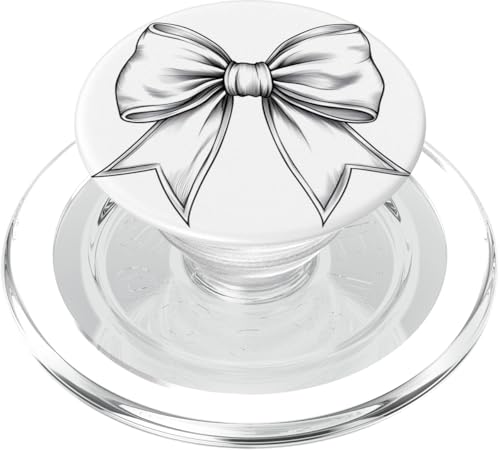 Girly | Schleife in Aquarell | Ästhetische schwarz-weiße Schleife PopSockets PopGrip für MagSafe Girly | Schleife in Aquarell | Ästhetische schwarz-weiße Schleife PopSockets PopGrip für MagSafe von black and white bow theme