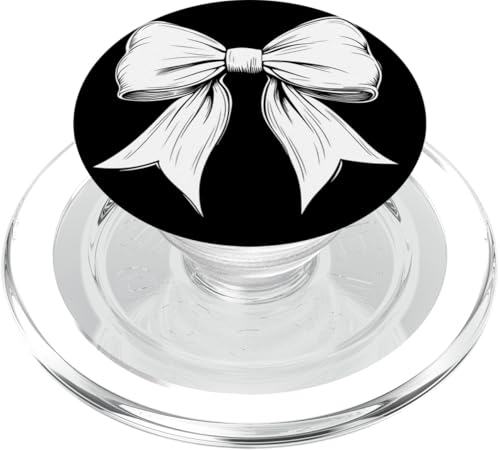 Girly | Schleife in Aquarell | Ästhetische schwarz-weiße Schleife PopSockets PopGrip für MagSafe Girly | Schleife in Aquarell | Ästhetische schwarz-weiße Schleife PopSockets PopGrip für MagSafe von black and white bow theme