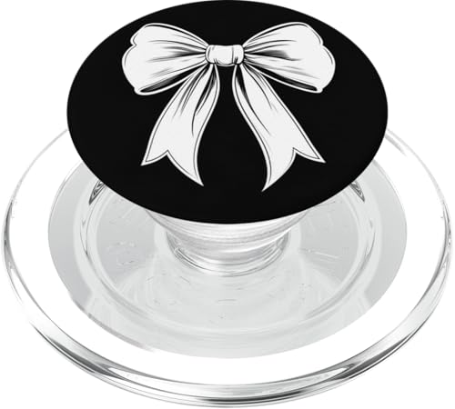 Girly | Schleife in Aquarell | Ästhetische schwarz-weiße Schleife PopSockets PopGrip für MagSafe Girly | Schleife in Aquarell | Ästhetische schwarz-weiße Schleife PopSockets PopGrip für MagSafe von black and white bow theme