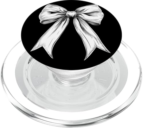 Girly | Schleife in Aquarell | Ästhetische schwarz-weiße Schleife PopSockets PopGrip für MagSafe Girly | Schleife in Aquarell | Ästhetische schwarz-weiße Schleife PopSockets PopGrip für MagSafe von black and white bow theme