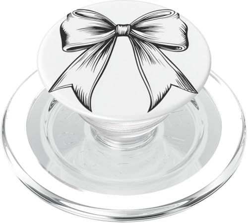 Girly | Schleife in Aquarell | Ästhetische schwarz-weiße Schleife PopSockets PopGrip für MagSafe Girly | Schleife in Aquarell | Ästhetische schwarz-weiße Schleife PopSockets PopGrip für MagSafe von black and white bow theme