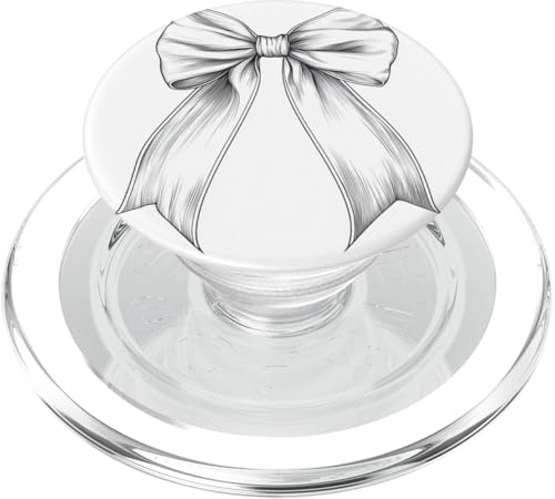 Girly | Schleife in Aquarell | Ästhetische schwarz-weiße Schleife PopSockets PopGrip für MagSafe Girly | Schleife in Aquarell | Ästhetische schwarz-weiße Schleife PopSockets PopGrip für MagSafe von black and white bow theme