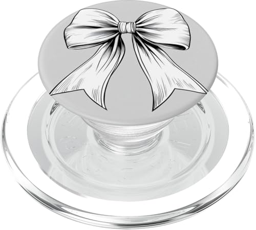 Girly | Schleife in Aquarell | Ästhetische schwarz-weiße Schleife PopSockets PopGrip für MagSafe Girly | Schleife in Aquarell | Ästhetische schwarz-weiße Schleife PopSockets PopGrip für MagSafe von black and white bow theme