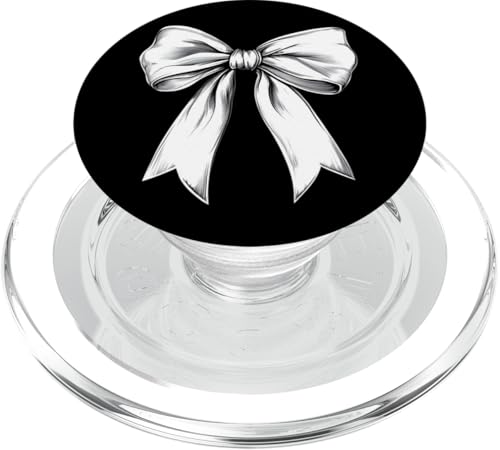 Girly | Schleife in Aquarell | Ästhetische schwarz-weiße Schleife PopSockets PopGrip für MagSafe Girly | Schleife in Aquarell | Ästhetische schwarz-weiße Schleife PopSockets PopGrip für MagSafe von black and white bow theme