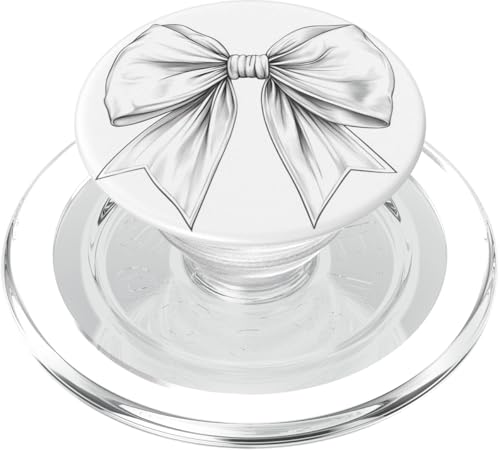 Girly | Schleife in Aquarell | Ästhetische schwarz-weiße Schleife PopSockets PopGrip für MagSafe Girly | Schleife in Aquarell | Ästhetische schwarz-weiße Schleife PopSockets PopGrip für MagSafe von black and white bow theme