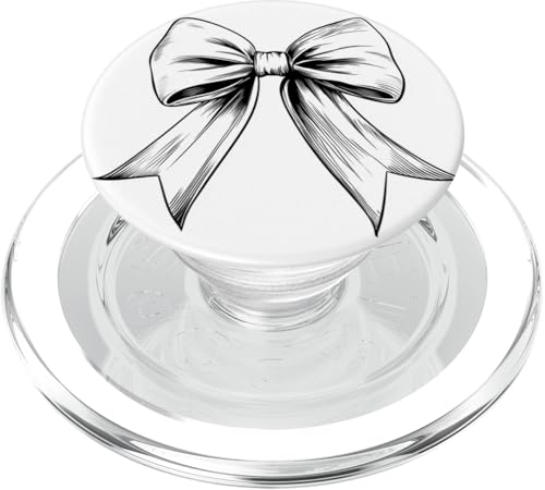 Girly | Schleife in Aquarell | Ästhetische schwarz-weiße Schleife PopSockets PopGrip für MagSafe Girly | Schleife in Aquarell | Ästhetische schwarz-weiße Schleife PopSockets PopGrip für MagSafe von black and white bow theme