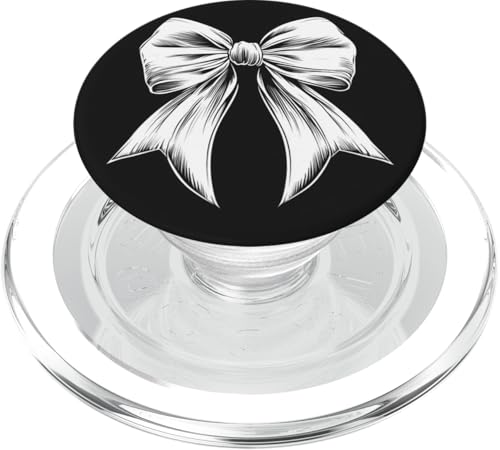 Girly | Schleife in Aquarell | Ästhetische schwarz-weiße Schleife PopSockets PopGrip für MagSafe Girly | Schleife in Aquarell | Ästhetische schwarz-weiße Schleife PopSockets PopGrip für MagSafe von black and white bow theme
