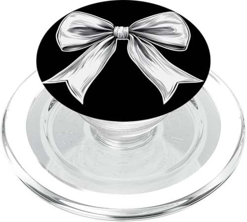 Girly | Schleife in Aquarell | Ästhetische schwarz-weiße Schleife PopSockets PopGrip für MagSafe Girly | Schleife in Aquarell | Ästhetische schwarz-weiße Schleife PopSockets PopGrip für MagSafe von black and white bow theme