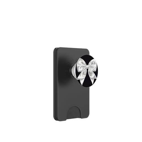 Girly | Schleife in Aquarell | Ästhetische schwarz-weiße Schleife PopSockets PopWallet für MagSafe Girly | Schleife in Aquarell | Ästhetische schwarz-weiße Schleife PopSockets PopWallet für MagSafe von black and white bow theme