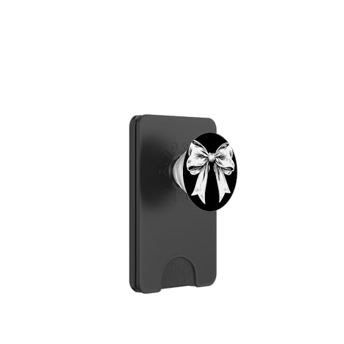 Girly | Schleife in Aquarell | Ästhetische schwarz-weiße Schleife PopSockets PopWallet für MagSafe Girly | Schleife in Aquarell | Ästhetische schwarz-weiße Schleife PopSockets PopWallet für MagSafe von black and white bow theme