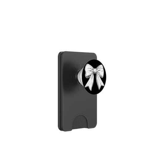 Girly | Schleife in Aquarell | Ästhetische schwarz-weiße Schleife PopSockets PopWallet für MagSafe Girly | Schleife in Aquarell | Ästhetische schwarz-weiße Schleife PopSockets PopWallet für MagSafe von black and white bow theme
