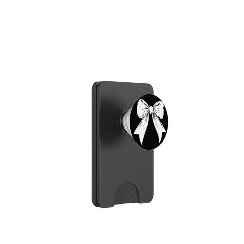 Girly | Schleife in Aquarell | Ästhetische schwarz-weiße Schleife PopSockets PopWallet für MagSafe Girly | Schleife in Aquarell | Ästhetische schwarz-weiße Schleife PopSockets PopWallet für MagSafe von black and white bow theme