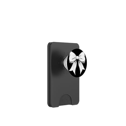 Girly | Schleife in Aquarell | Ästhetische schwarz-weiße Schleife PopSockets PopWallet für MagSafe Girly | Schleife in Aquarell | Ästhetische schwarz-weiße Schleife PopSockets PopWallet für MagSafe von black and white bow theme