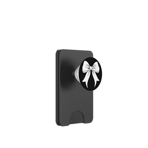 Girly | Schleife in Aquarell | Ästhetische schwarz-weiße Schleife PopSockets PopWallet für MagSafe Girly | Schleife in Aquarell | Ästhetische schwarz-weiße Schleife PopSockets PopWallet für MagSafe von black and white bow theme