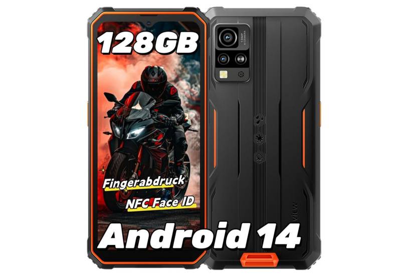 blackview BV4800Pro AI Smartphone (6,56 Zoll, 16 MP Kamera, Fingerabdruck/NFC/GPS/IP69K, 16MP+8MP, Ohne Vertrag) von blackview