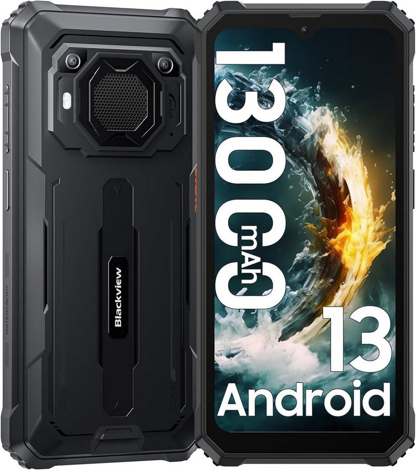 blackview BV8900 Rugged Octa Core Smartphone, Outdoorhandy Smartphone (16,51 cm/6.5 Zoll, 256 GB Speicherplatz, 64 MP Kamera, Handschuhmodus, Wärmebildkamera) von blackview