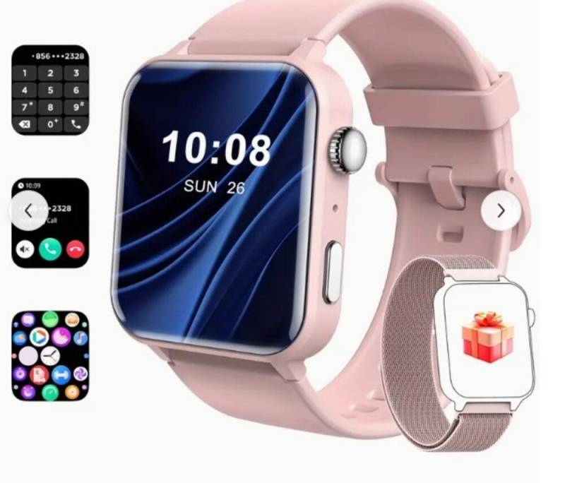 blackview Fur Herren Smartwatch (2.01 Zoll, Andriod iOS), mit Taschenlampe Kompass,SOS Unterstützt 100 Sportmodi Outdoor Sport von blackview