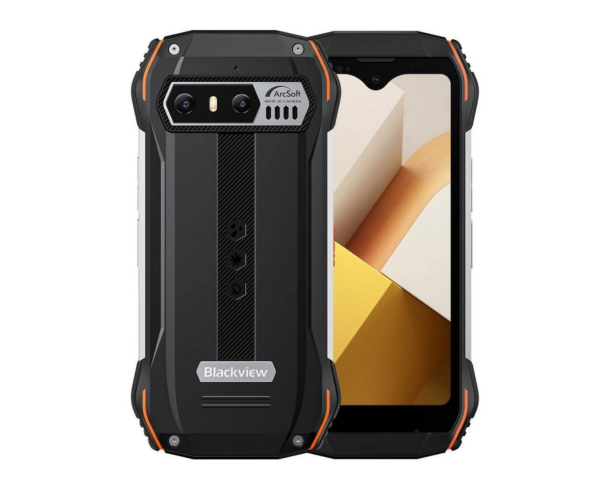 blackview N6000 Rugged Mini Outdoorhandy mit 8 GB RAM und 256 GB Speicher Smartphone (10,92 cm/4,3 Zoll, 256 GB Speicherplatz, 48 MP Kamera, 18W Schnellladung, Ultralinearer Boxlautsprecher mit Smart-PA) von blackview