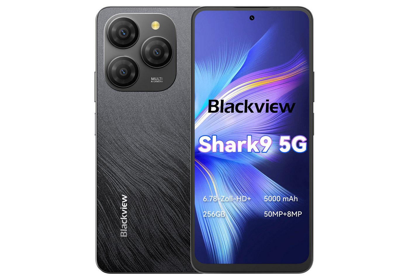 blackview Shark9 5G AI Smartphone (6,7 Zoll, 50 MP Kamera, Dual 5G, Android 14, NFC, AI-Dialog) von blackview